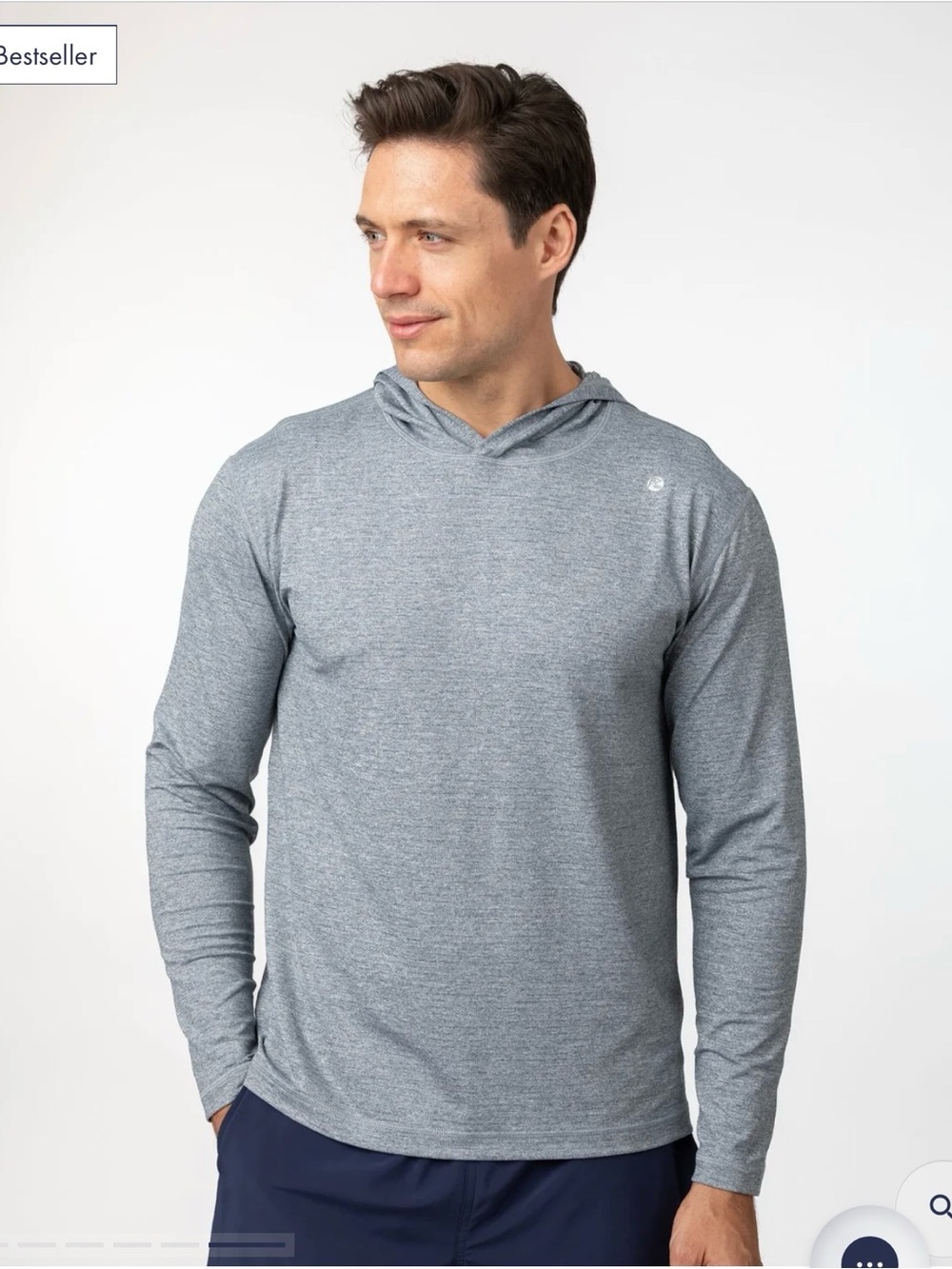 Rhoback Men’s Blitz Tech Hoodie postgame Heather Grey XL